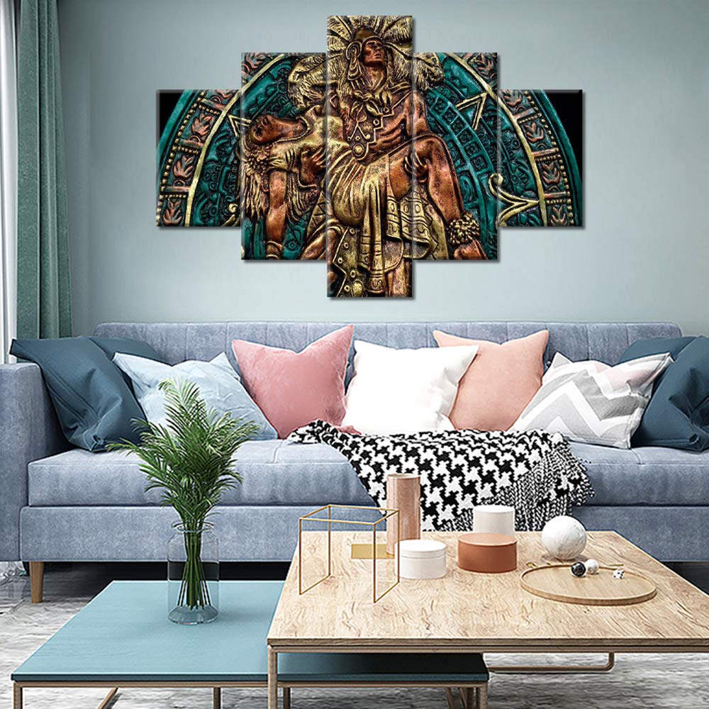 インテリア絵画: メキシコのアーティストVENA2(べナードス)作品 Amazon.co.jp: TUMOVO 古代メキシコ 文明写真 宗教 マヤ文化絵画